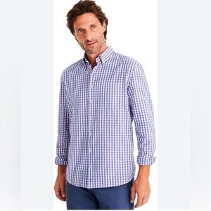 Johnnie-O Abner hangin’ out button up long sleeve shirt in Château men’s size M